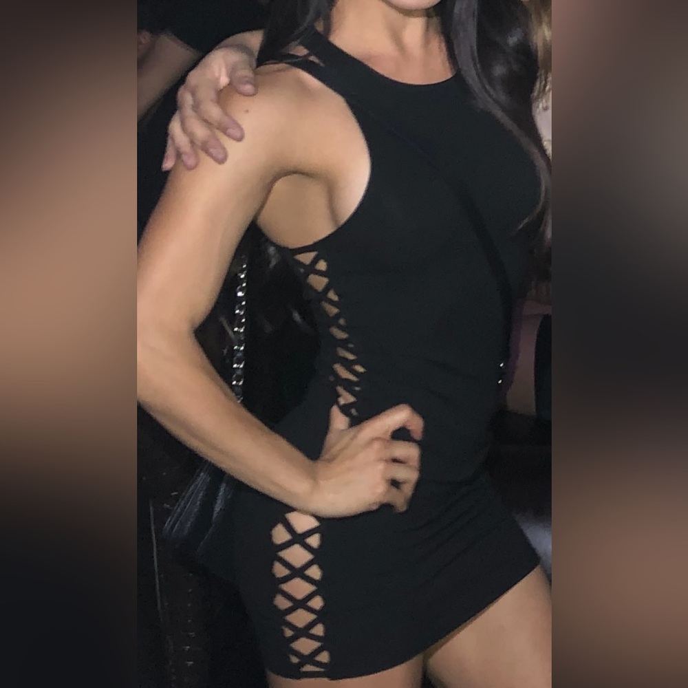 Black GUESS XS bodycon dress